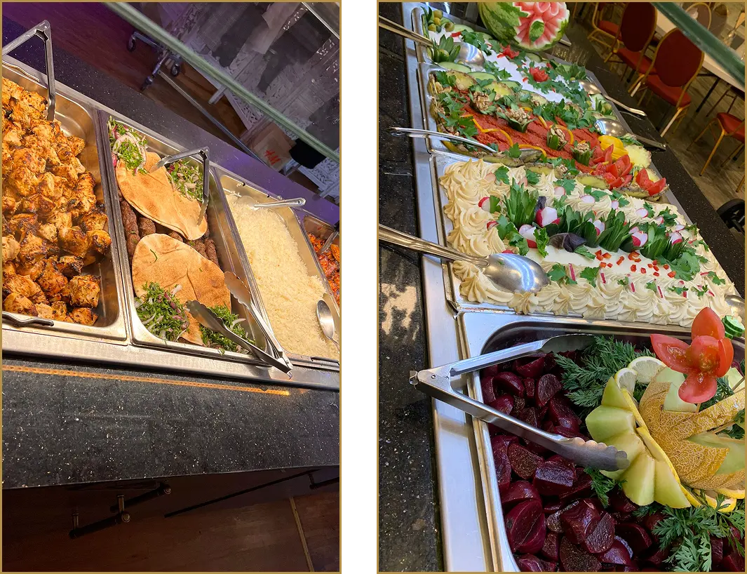 Vår lunch på Levent